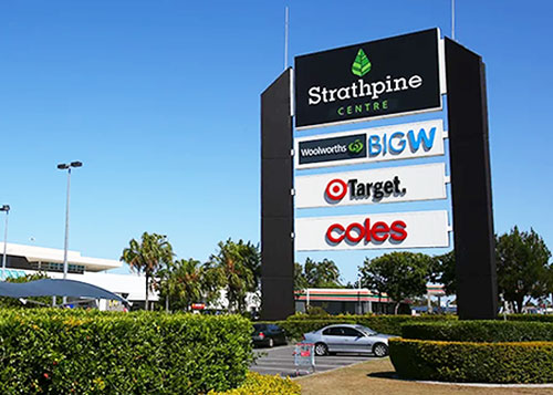 Strathpine shopping centre sign