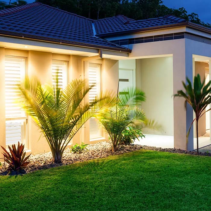 Immaculate looking front yard on modern Brisbane property